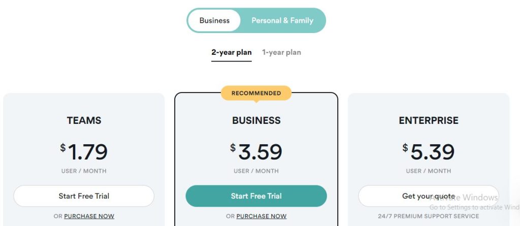 Nordpass Business Plans