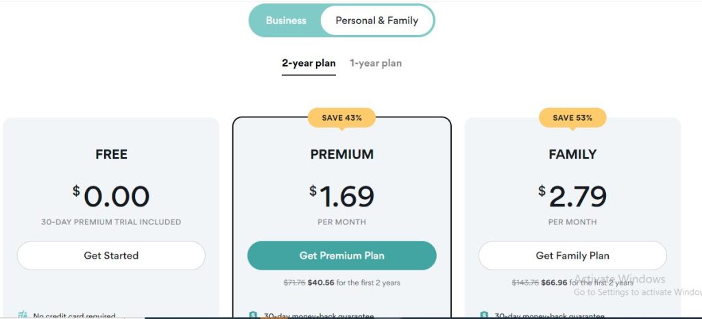 Pricing And Plans Of Nordpass