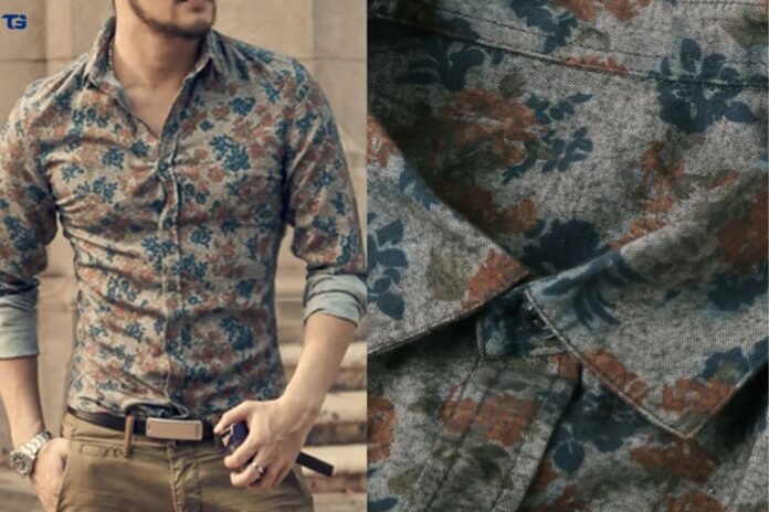 299 Rs Only Flower Style Casual Men Shirt Long Sleeve Thesparkshop.in