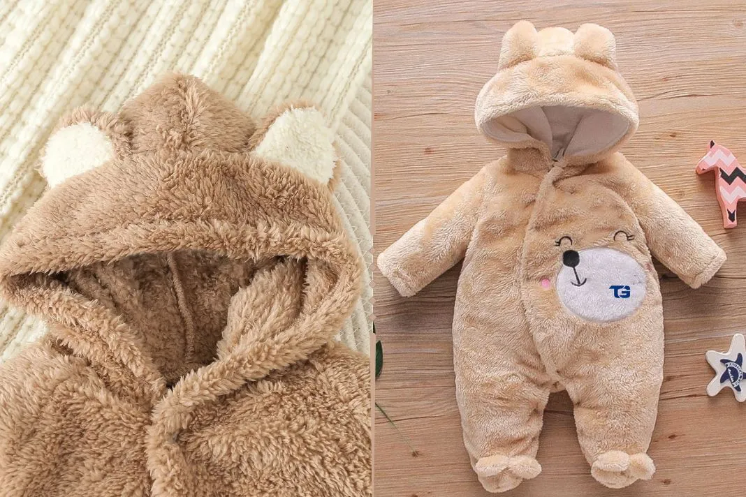 RS 149 Bear Design Long-Sleeve Baby Jumpsuit Thespark Shop