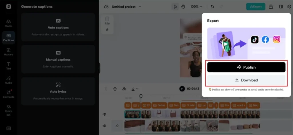 Step 3 Download or share the trimmed video